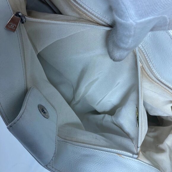CHANEL Executive CC Shoulder Bag Tote Bag Caviar Leather White/SilverHardware - Picture 14 of 14